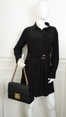 Gucci Black GG Guccissima Padlock Large Shoulder Bag