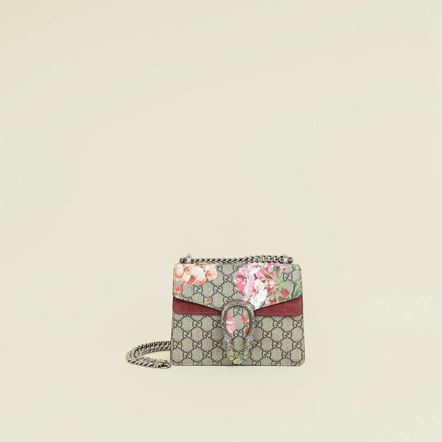 Gucci Bicolor GG Supreme Blooms Dionysus Mini Shoulder Bag