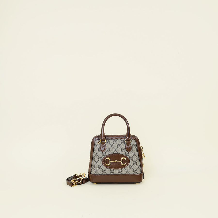 Gucci Bicolor Horsebit 1955 Mini Top Handle Bag