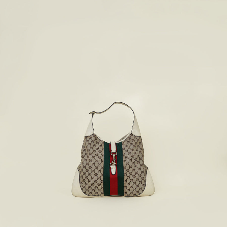 Gucci Tricolor Jackie O Bouvier Hobo Large Bag