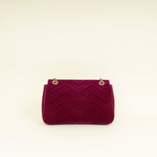 Gucci Violet GG Marmont Velvet Large Shoulder Bag