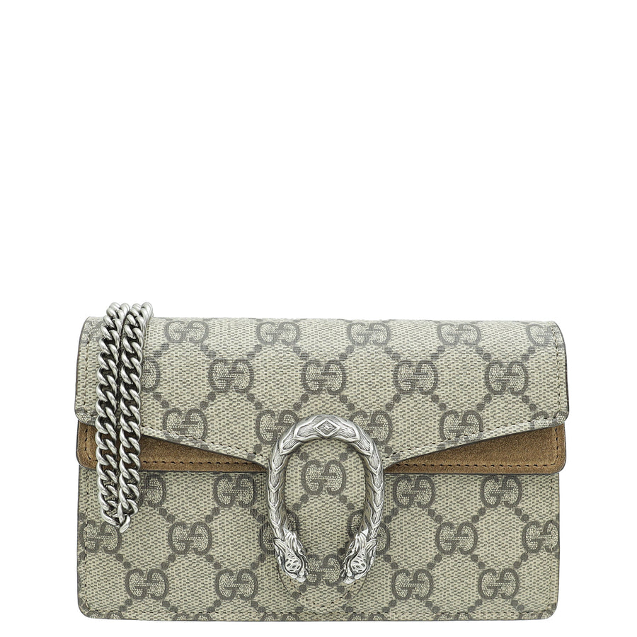 Gucci Ebony GG Supreme Super Mini Dionysus Bag