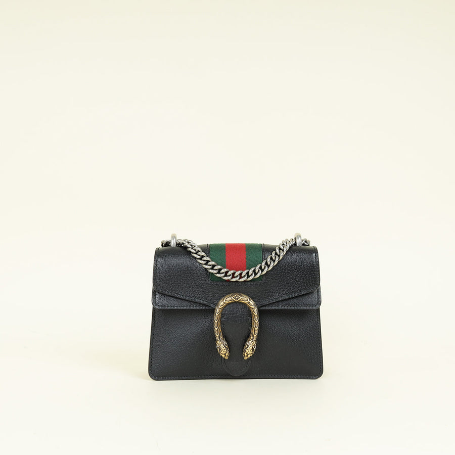 Gucci Black Dionysus Web Small Shoulder Bag