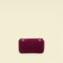 Gucci Violet GG Marmont Velvet Medium Shoulder Bag