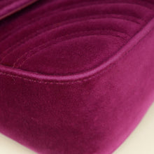Gucci Violet GG Marmont Velvet Medium Shoulder Bag