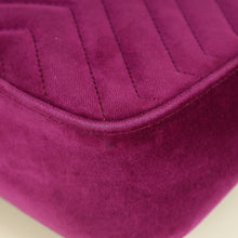 Gucci Violet GG Marmont Velvet Medium Shoulder Bag