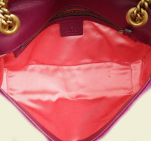 Gucci Violet GG Marmont Velvet Medium Shoulder Bag