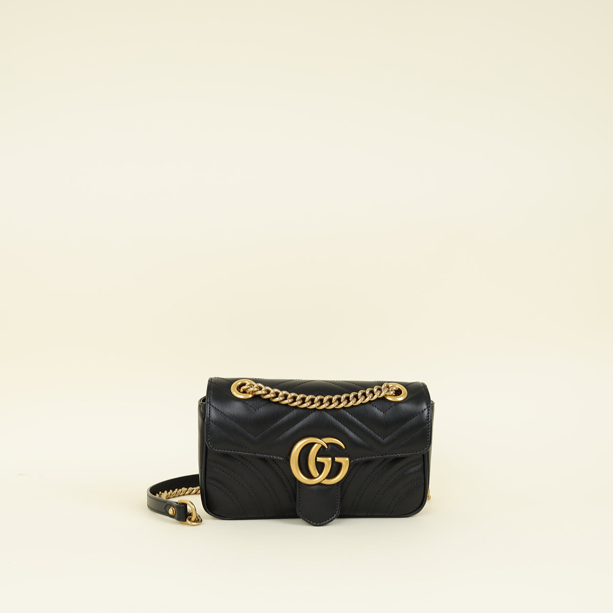 Gucci Black GG Marmont Small Shoulder Bag