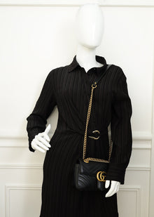 Gucci Black GG Marmont Small Shoulder Bag
