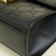 Gucci Black GG Guccissima Padlock Small Shoulder Bag
