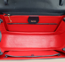 Gucci Navy Blue Bamboo Top Handle Bag