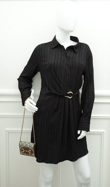 Gucci Ebony 1955 Horsebit Card Case Chain Walle