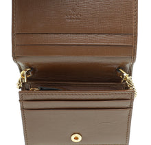 Gucci Ebony 1955 Horsebit Card Case Chain Walle