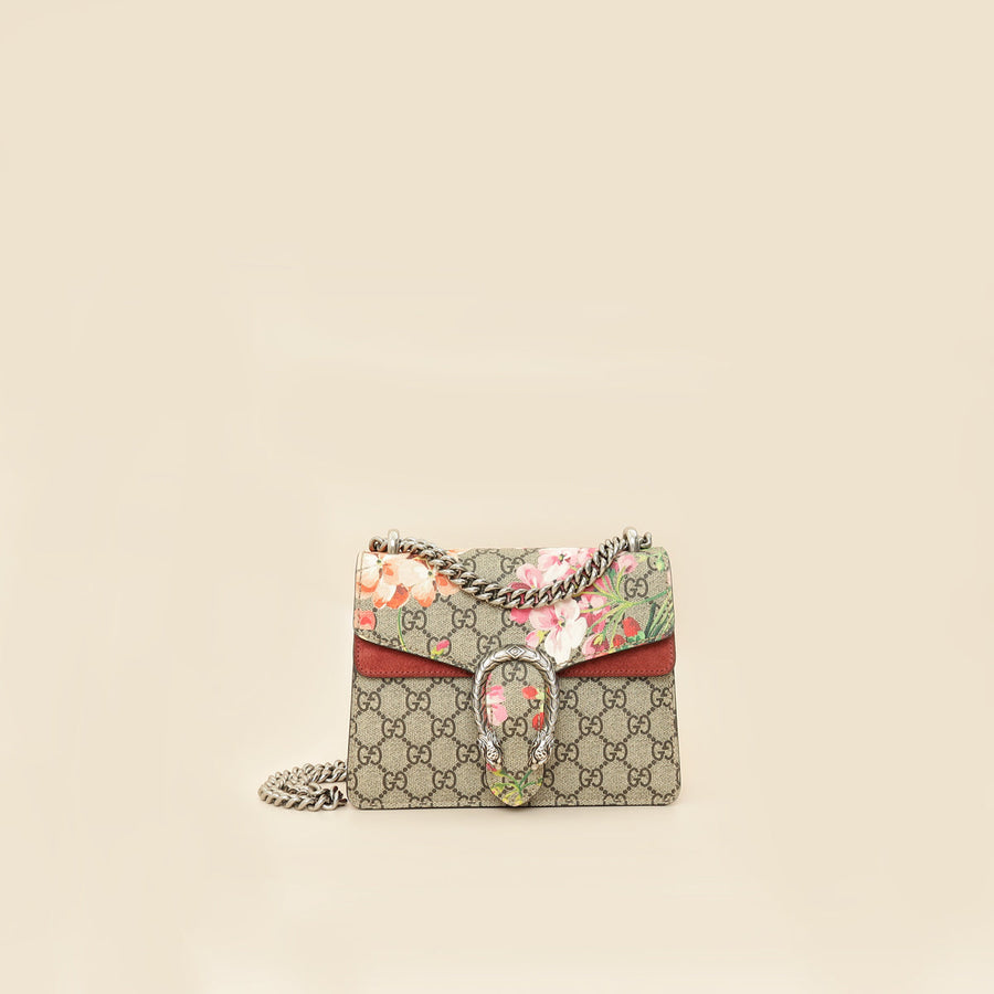Gucci Bicolor GG Supreme Blooms Dionysus Mini Shoulder Bag