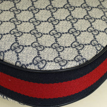 Gucci Navy Blue GG Supreme Attache Medium Shoulder Bag