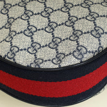 Gucci Navy Blue GG Supreme Attache Medium Shoulder Bag