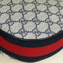 Gucci Navy Blue GG Supreme Attache Medium Shoulder Bag