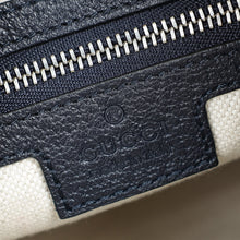 Gucci Navy Blue GG Supreme Attache Medium Shoulder Bag