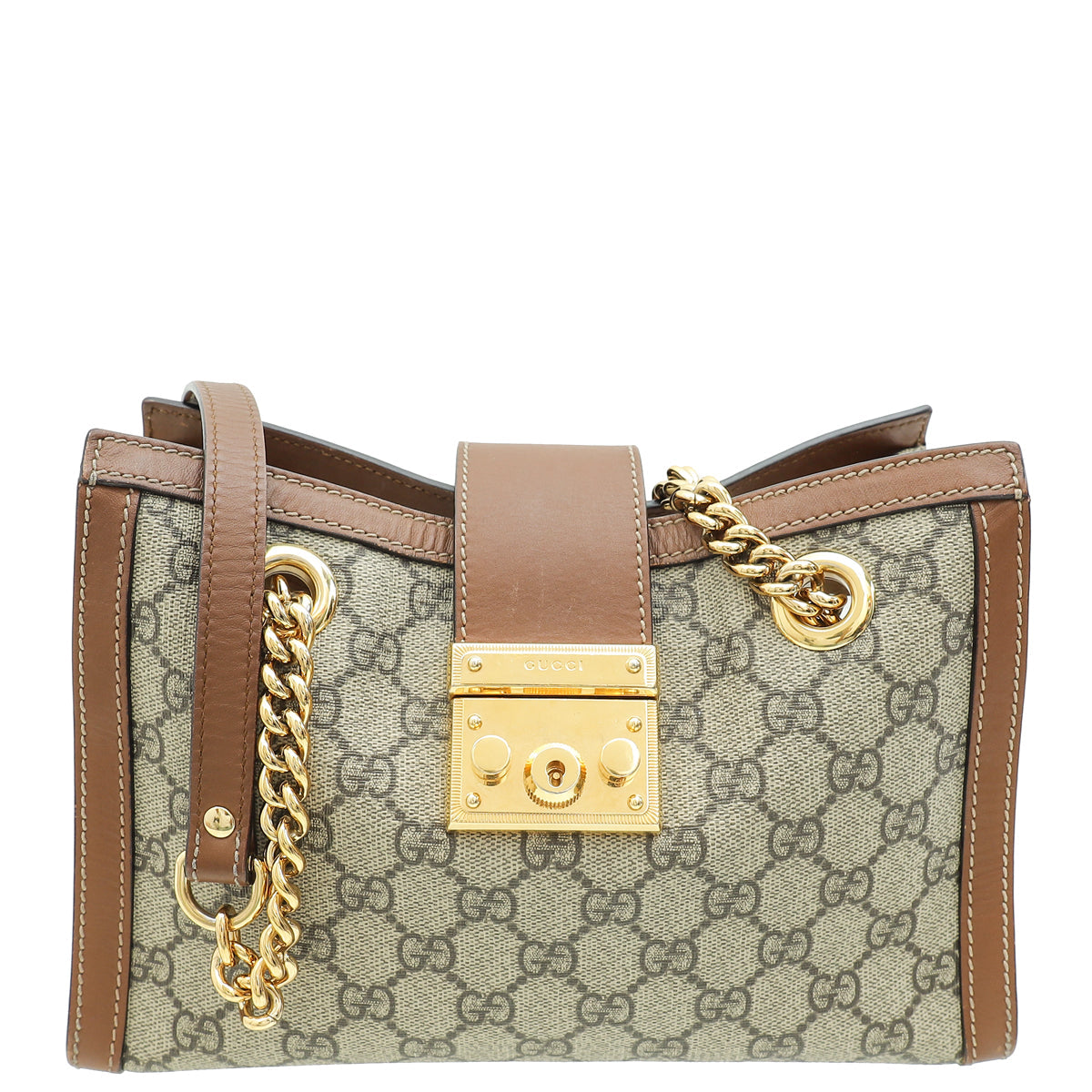 Gucci Bicolor GG Supreme Padlock Tote Small Bag