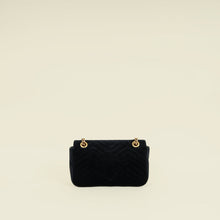 Gucci Black Velvet GG Marmont Medium Shoulder Bag