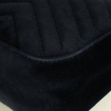 Gucci Black Velvet GG Marmont Medium Shoulder Bag