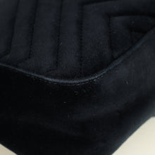 Gucci Black Velvet GG Marmont Medium Shoulder Bag
