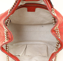 Gucci Red Orange Soho Tassel Tote Medium Bag