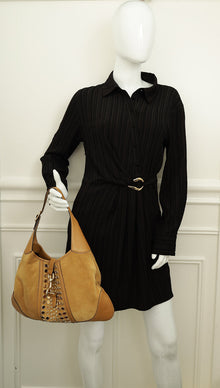 Gucci Beige Jackie O Hobo Suede Bag