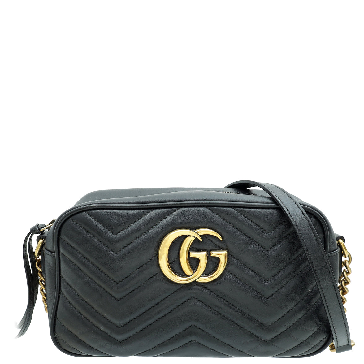Gucci Black GG Marmont Small Camera Bag