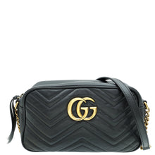 Gucci Black GG Marmont Small Camera Bag