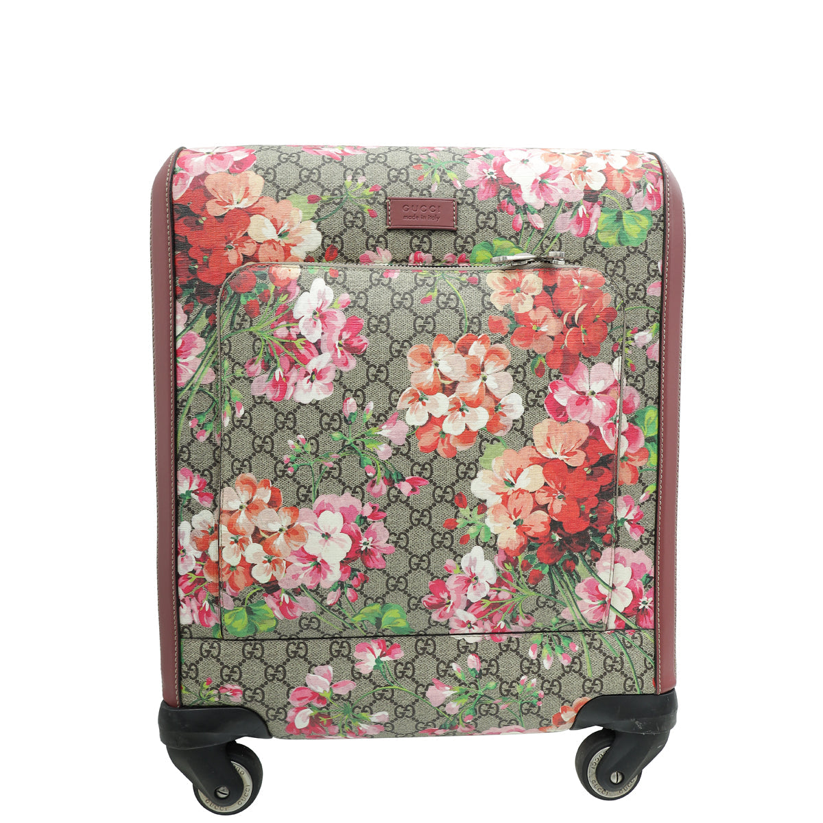 Gucci Ebony Multicolor GG Supreme Floral Small Cabin Trolly Bag