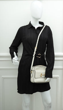Gucci White Horsebit 1955 Small Shoulder Bag