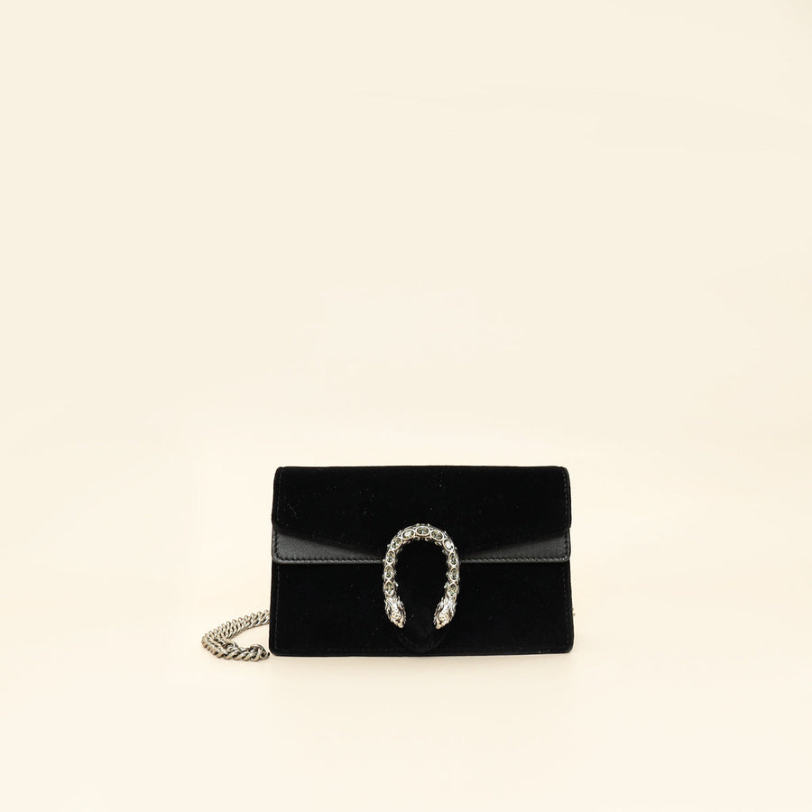 Gucci Black Dionysus Velvet Super Mini Bag