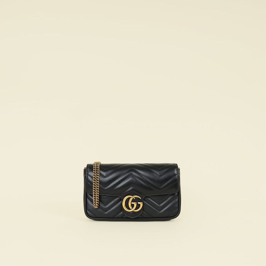Gucci Black GG Marmont Small Shoulder Bag