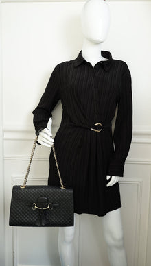 Gucci Black Microguccissima Emily Medium Bag