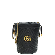 Gucci Black GG Marmont Mini Bucket Bag