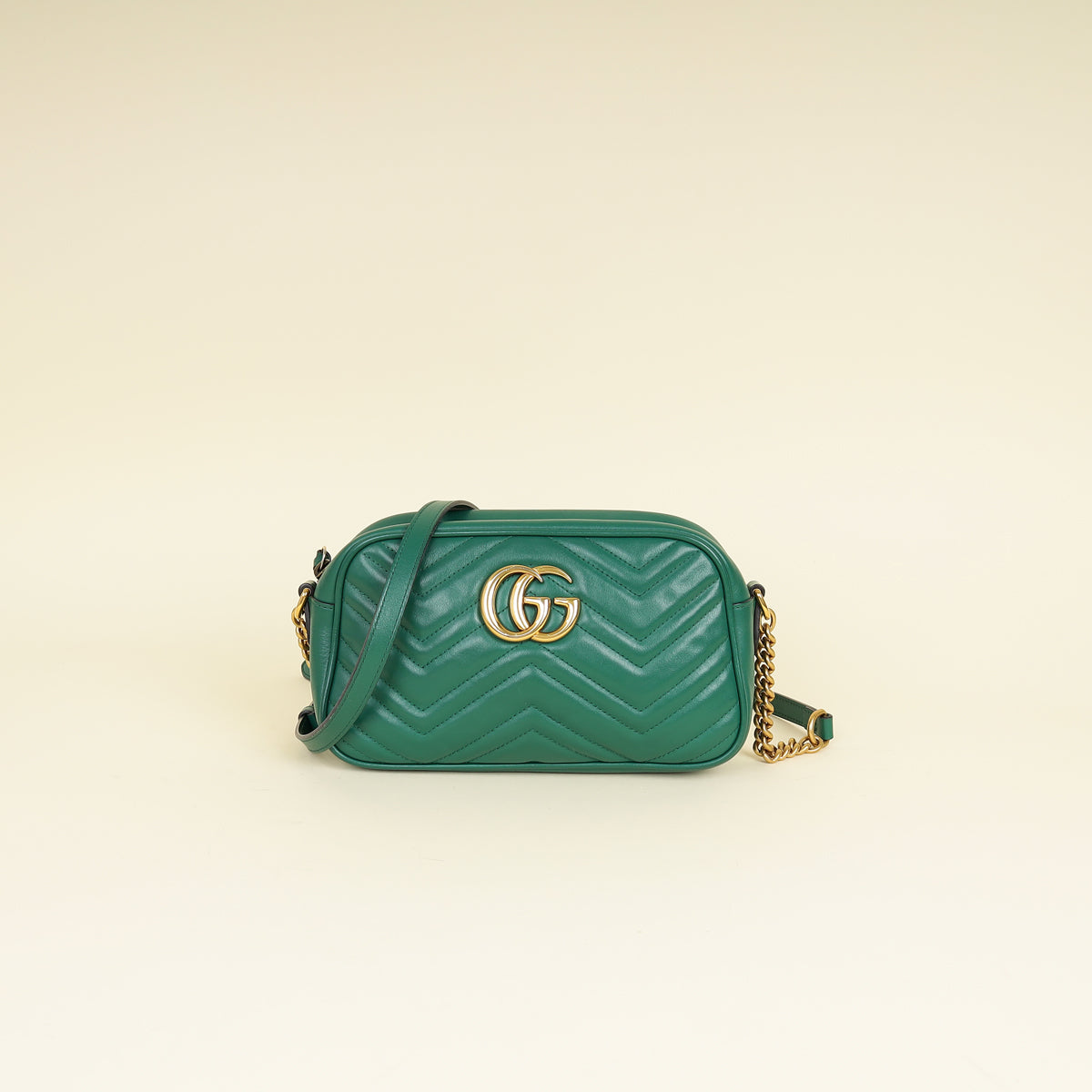Gucci Green GG Marmont Camera Small Bag