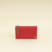 Gucci Red Interlocking G Wallet on Chain