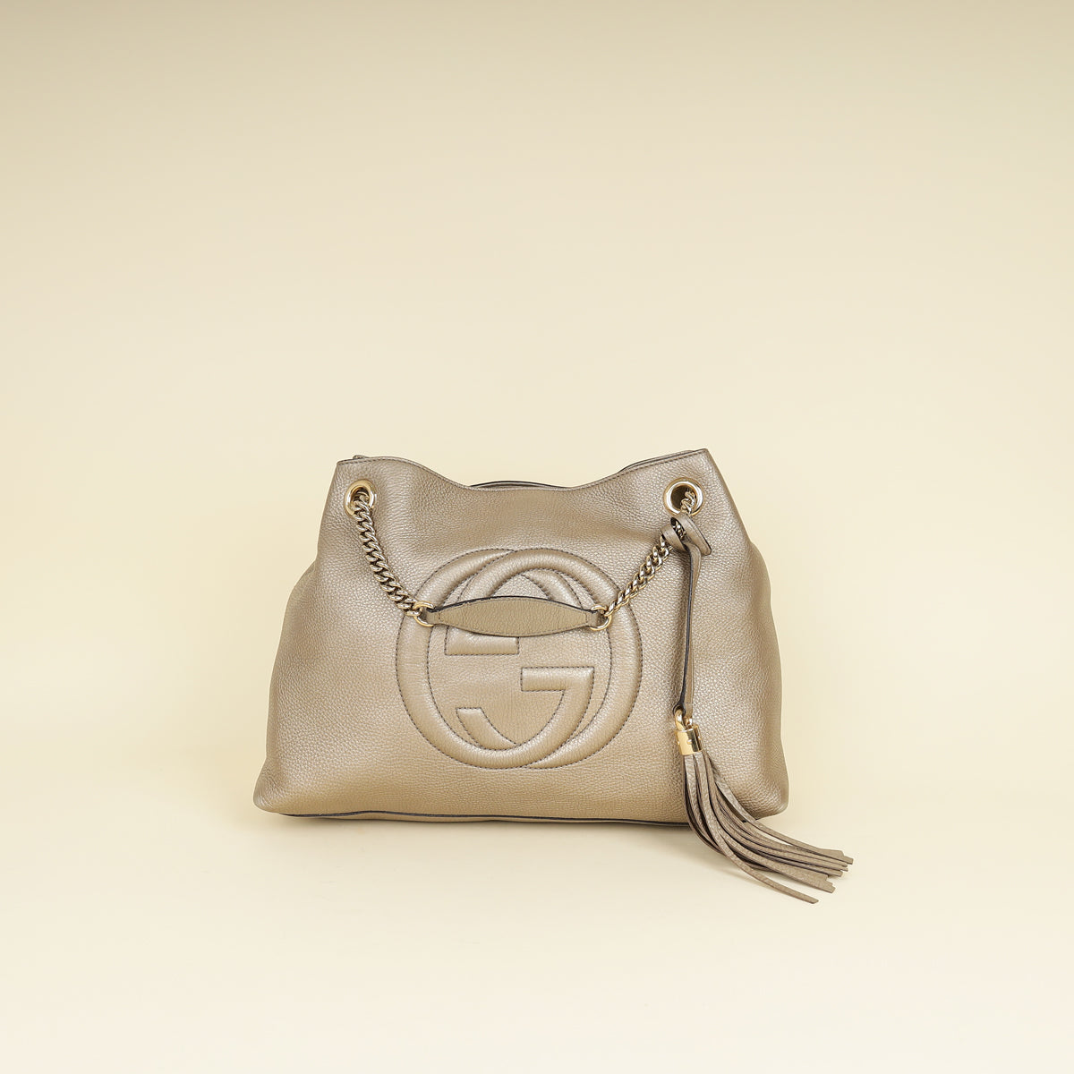 Gucci Champagne Soho Tote Medium Bag