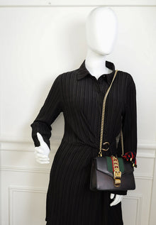 Gucci Black Sylvie Mini Flap Shoulder Bag