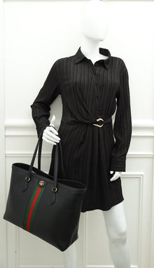 Gucci Black Ophidia Medium Tote Bag