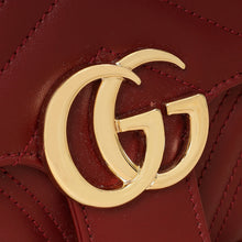 Gucci Burgundy GG Marmont Small Shoulder Bag