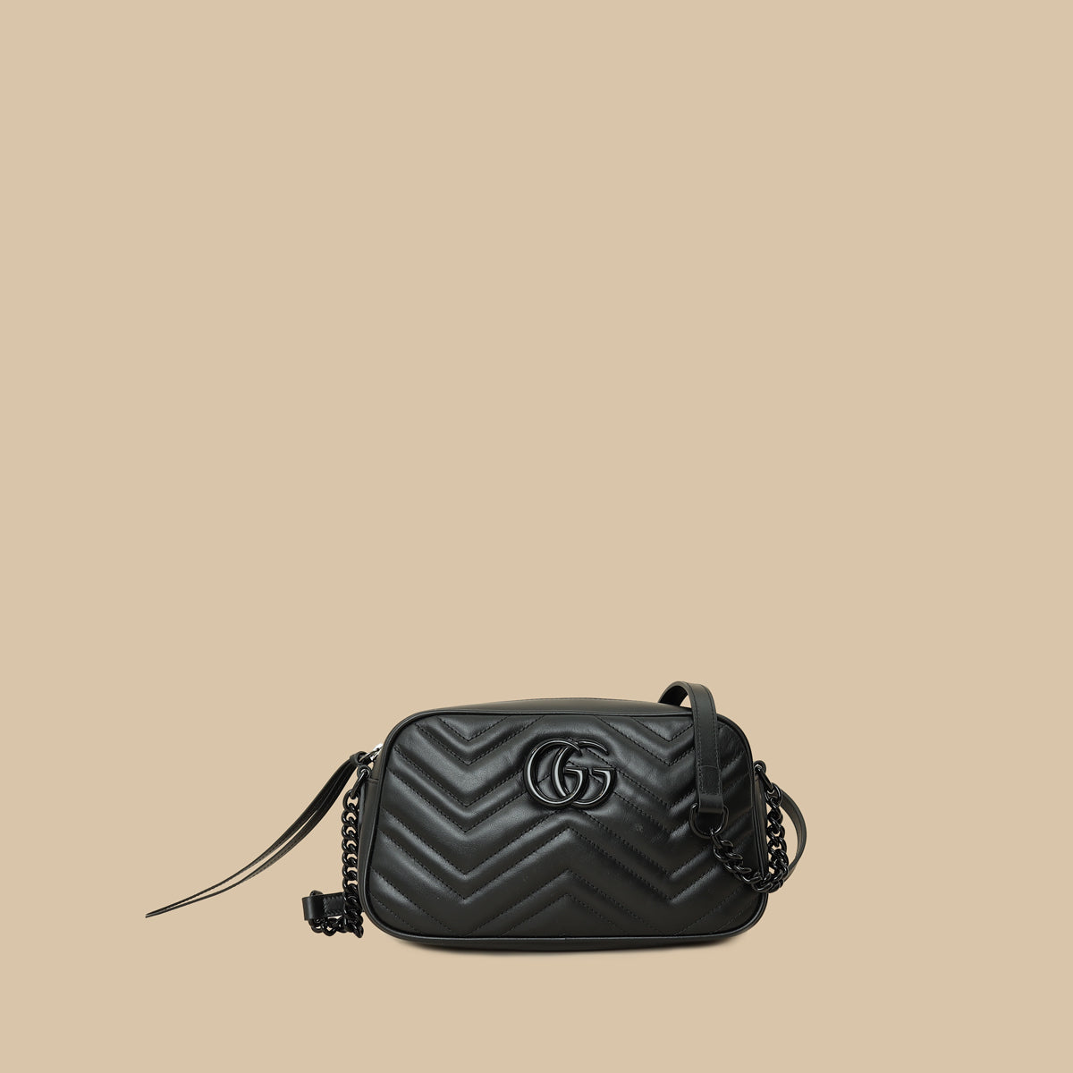 Gucci Black GG Marmont Camera Bag
