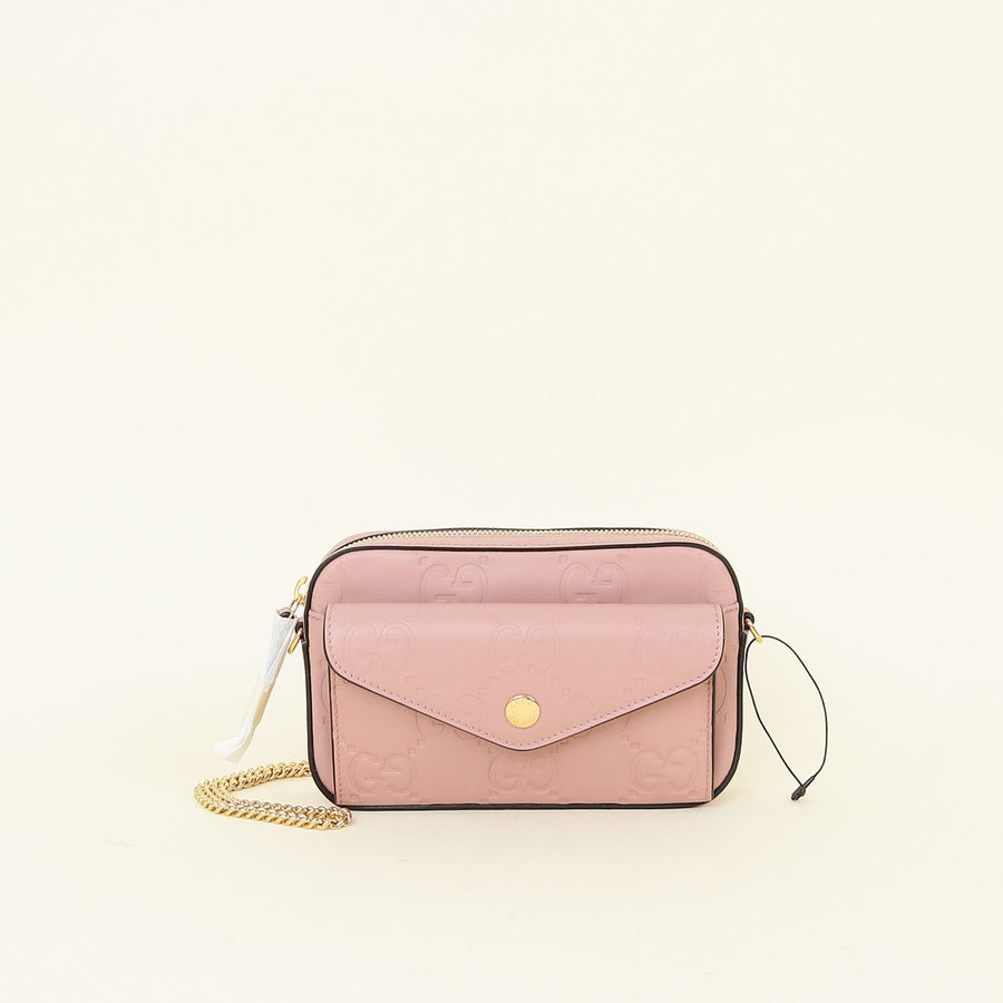 Gucci Pink GG Super Mini Shoulder Bag