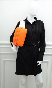 Gucci Neon Orange GG Rubber Effect Belt Bag