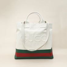Gucci Tricolor Logo Embossed Tote Bag
