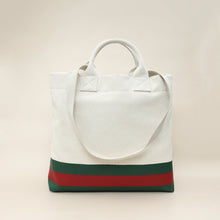 Gucci Tricolor Logo Embossed Tote Bag