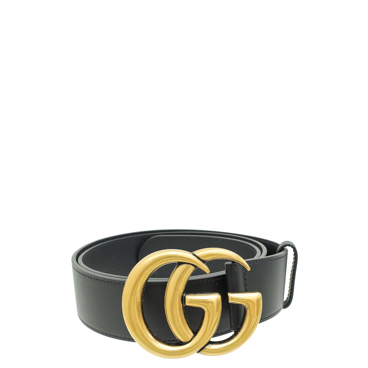 Gucci Black GG Marmont Wide Belt 36