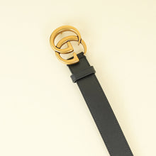 Gucci Black Double G Buckle 30mm Belt 32