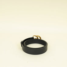 Gucci Black Double G Buckle 30mm Belt 38